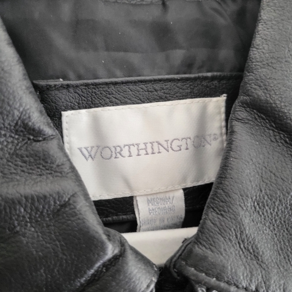 Worthington Women's Black Leather Jacket - Picture 3 of 4